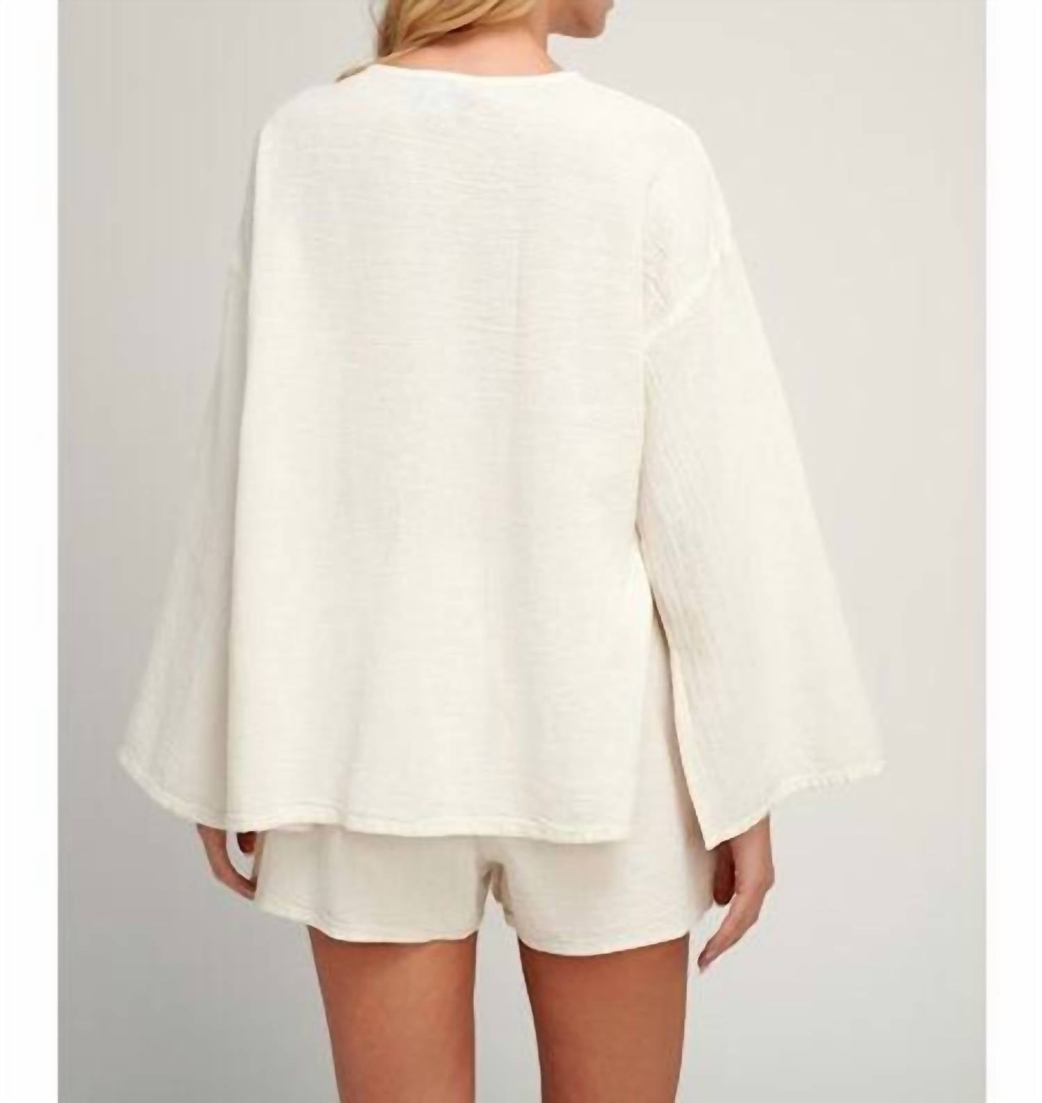 Pearl And Caviar - Iralika Tie Front Top