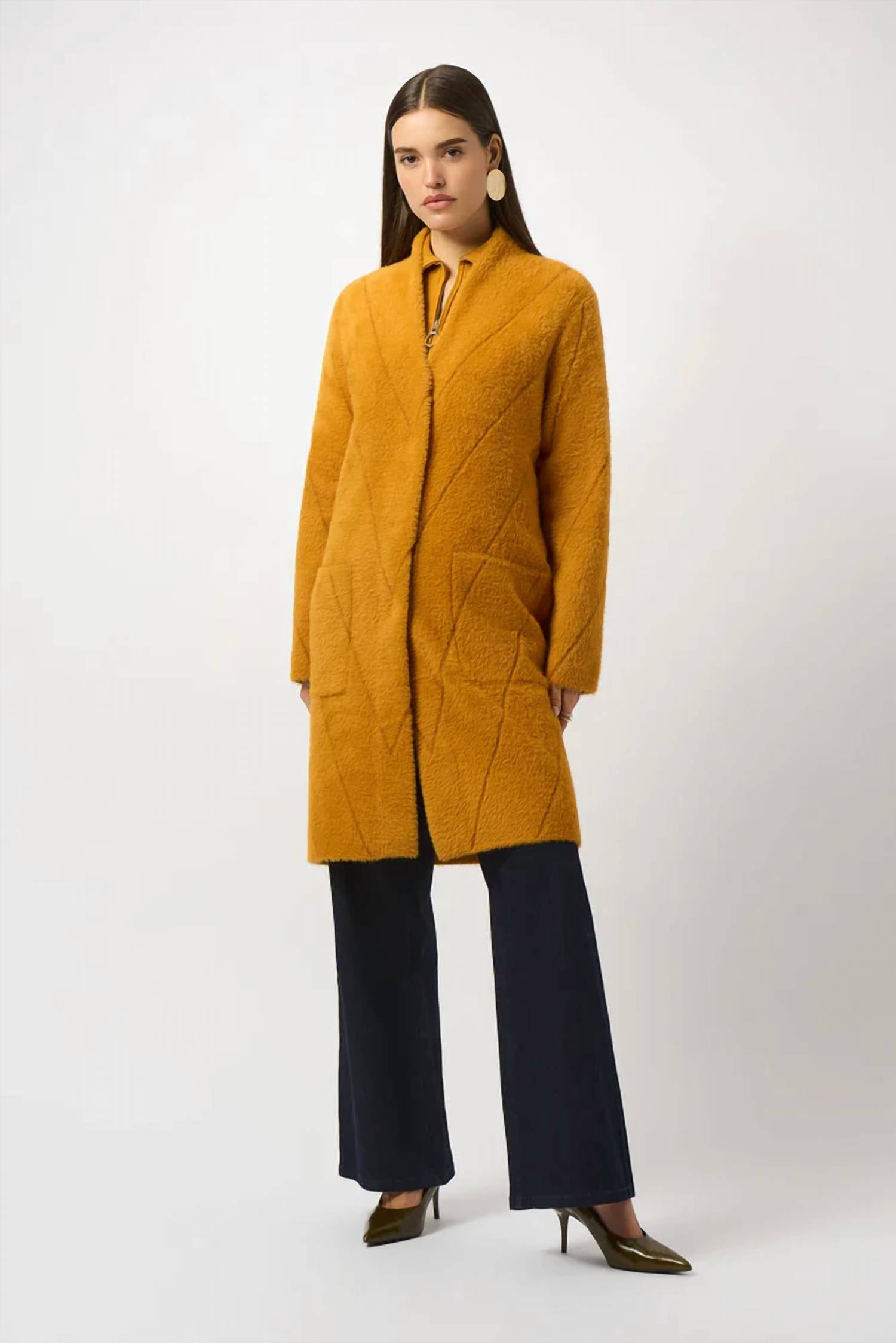 Joseph Ribkoff - FEATHER YARN SWEATER KNIT COAT