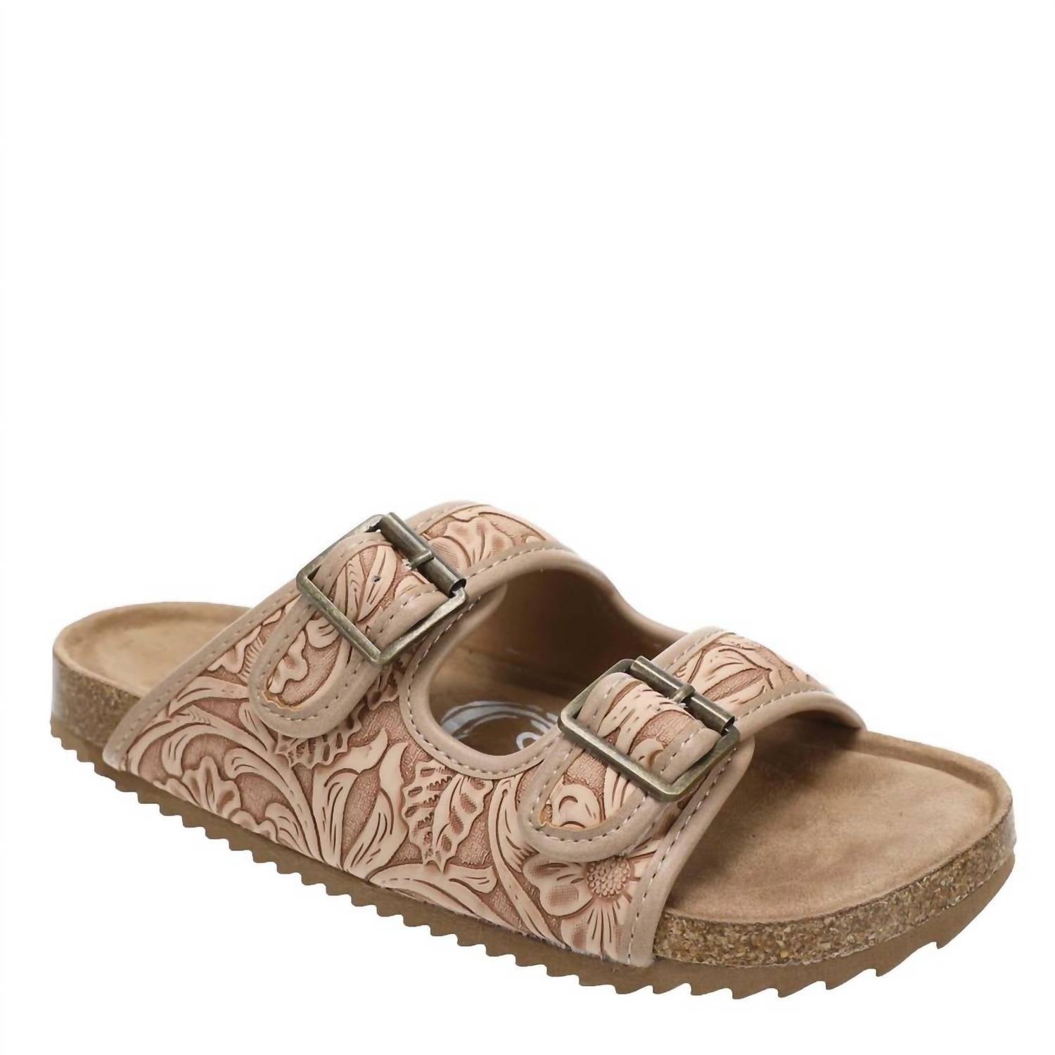 Very G - Women's Tooled Double Buckle Sandals