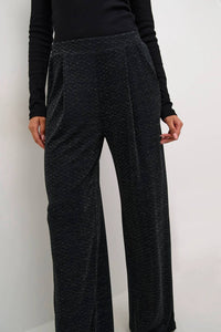Kaffe - Kaellie Glitter Jersey Wide Leg Trousers