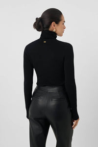 Toccin - Valeria Long Sleeve Mixed Rib Turtleneck Top