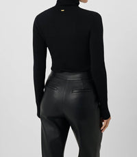 Toccin - Valeria Long Sleeve Mixed Rib Turtleneck Top