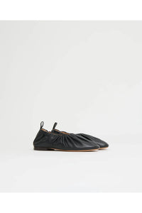 Mansur Gavriel Women's Ruched Ballerina Shoes in black - women's flats - detail view