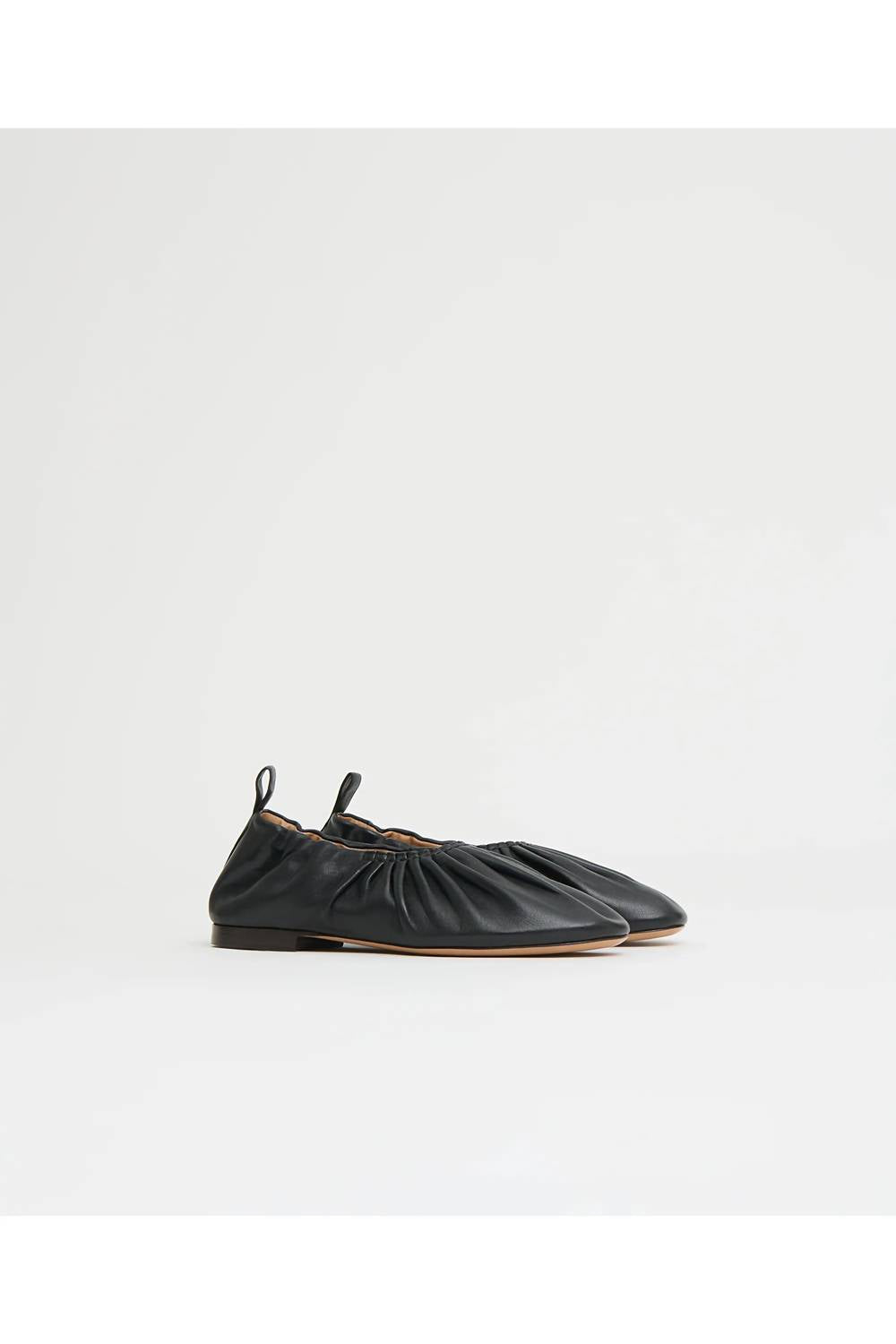 Mansur Gavriel Women's Ruched Ballerina Shoes in black - women's flats - detail view