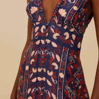 Farm Rio - Boho Floral Scarf Midi Dress