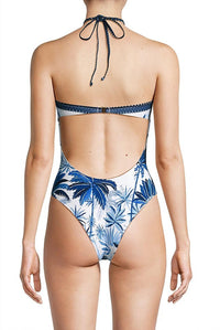 Farm Rio - Women's Dream Sky Halter One-piece Swimsuit