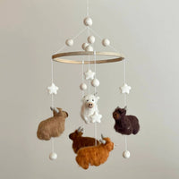 Ganapati Crafts - Kid's Felt Highland Cow Mobile