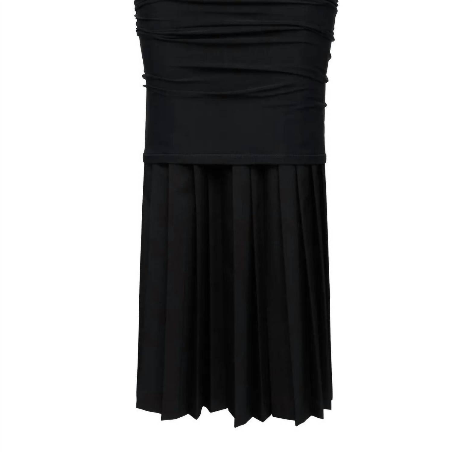 Maison Margiela Long Pleated Skirt in off black - women's skirt - view 6