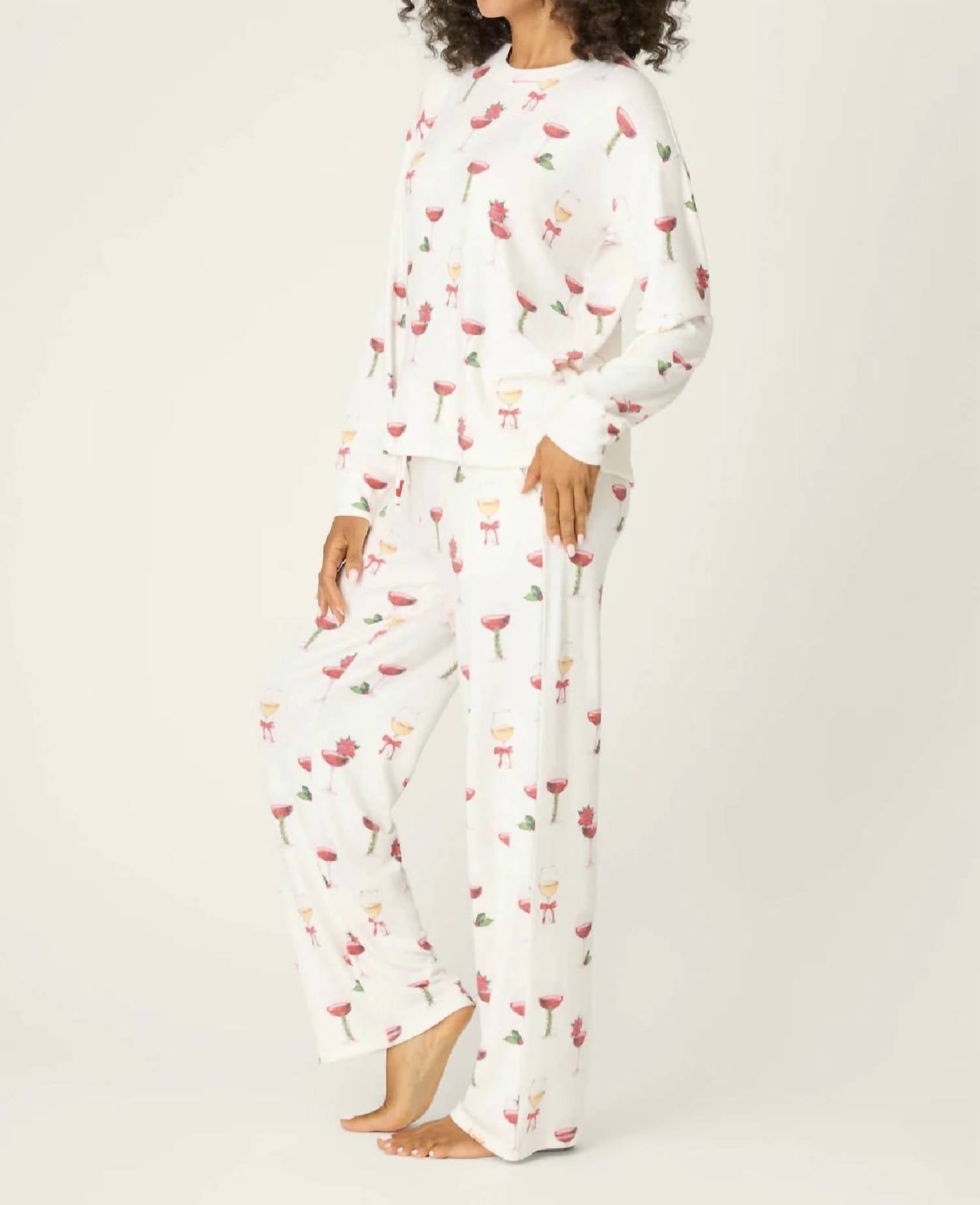 PJ Salvage Let’s Get Toasty Luxe Butter Jersey PJ SET in ivory - women's intimate - view 4