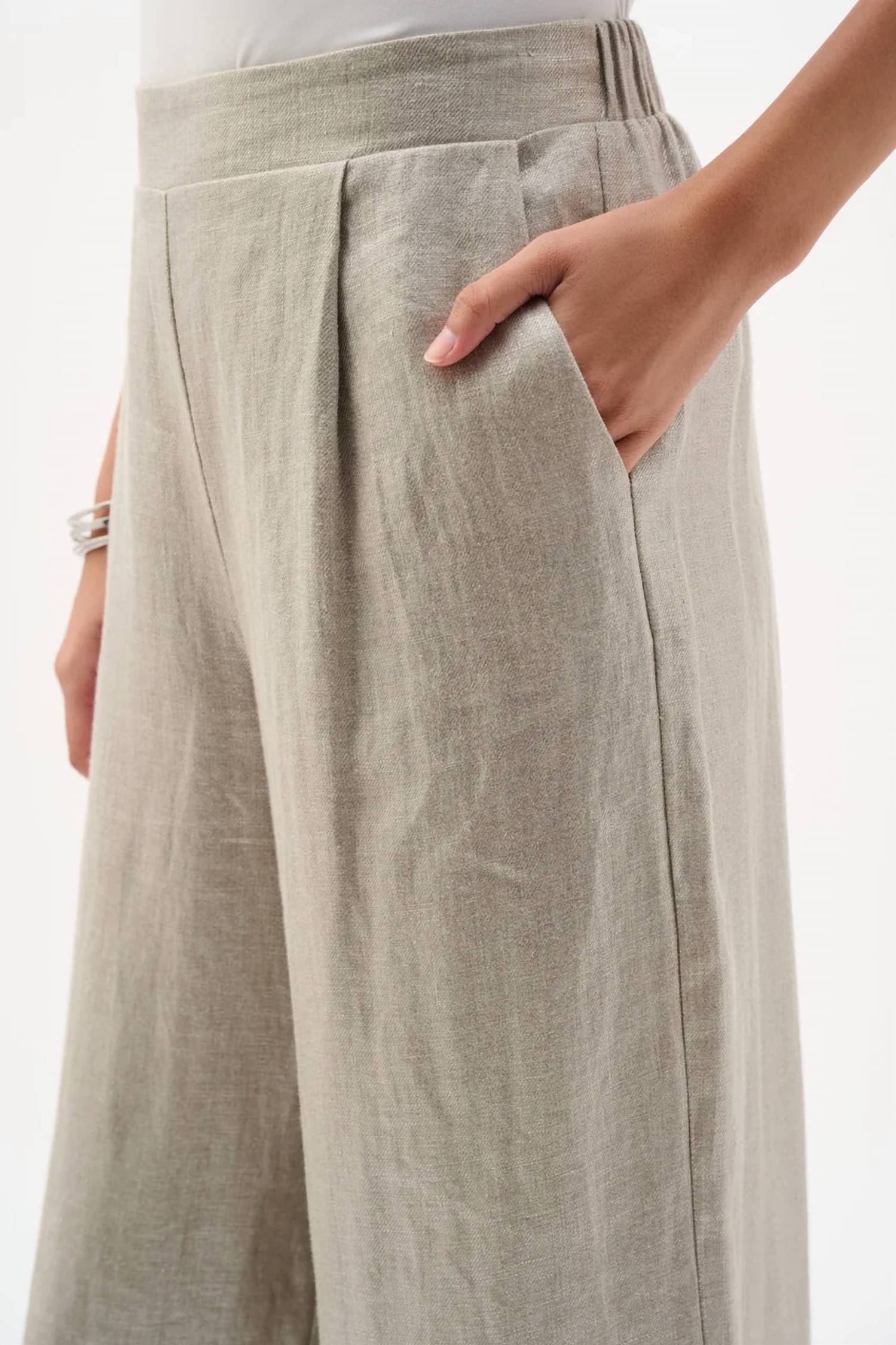 Joseph Ribkoff - FOILED LINEN WIDE-LEG PANT
