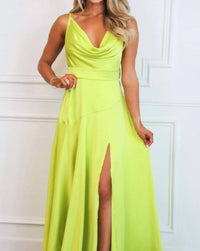 Luxxel - Milani Cowl Neck Satin Maxi Dress