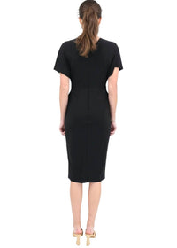 Iris Setlakwe - Batwing Keyhole Detailed Midi Dress