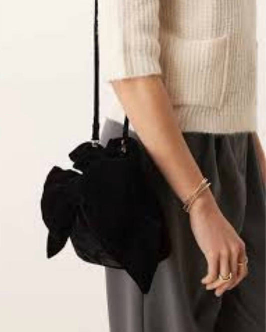 Free People - Women's Velvet Bow Bag