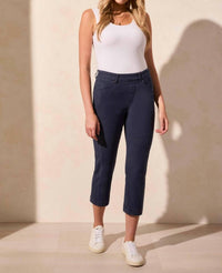Tribal - Stretch Cotton Pull-on Straight Leg Capris