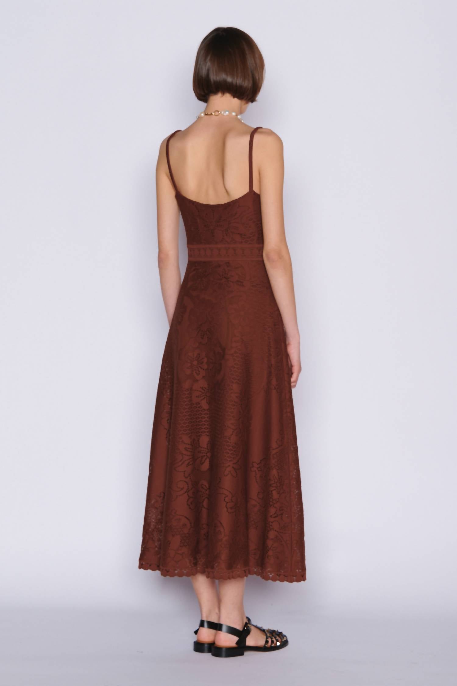Valentino - Sleeveless Floral Midi Dress