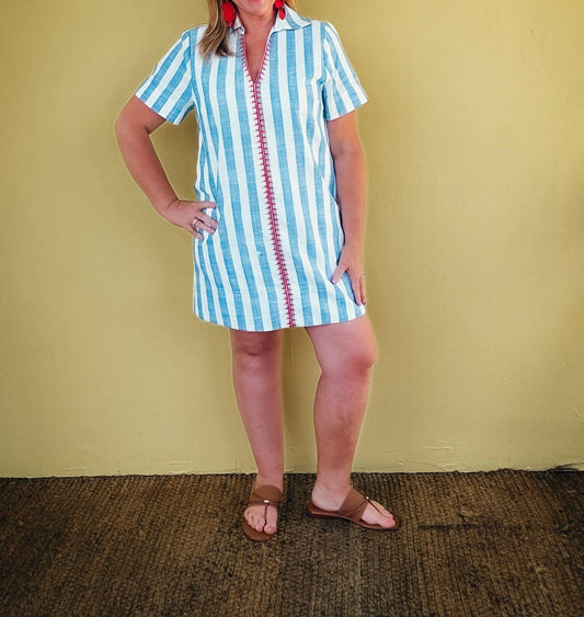 Thml - Alice Short Sleeve Striped Dress