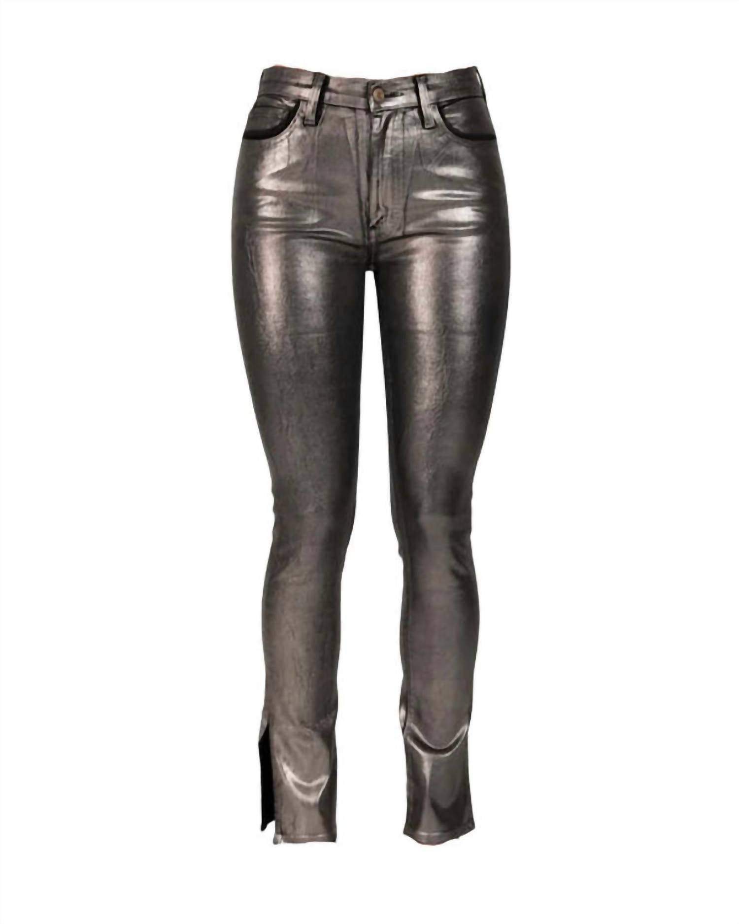 Derek Lam 10 Crosby - Tootsies High Rise Metallic Coated Jeans