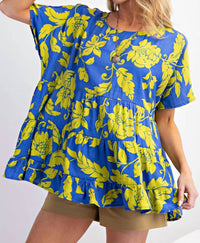 Entro - Peri Short Sleeve Printed Top