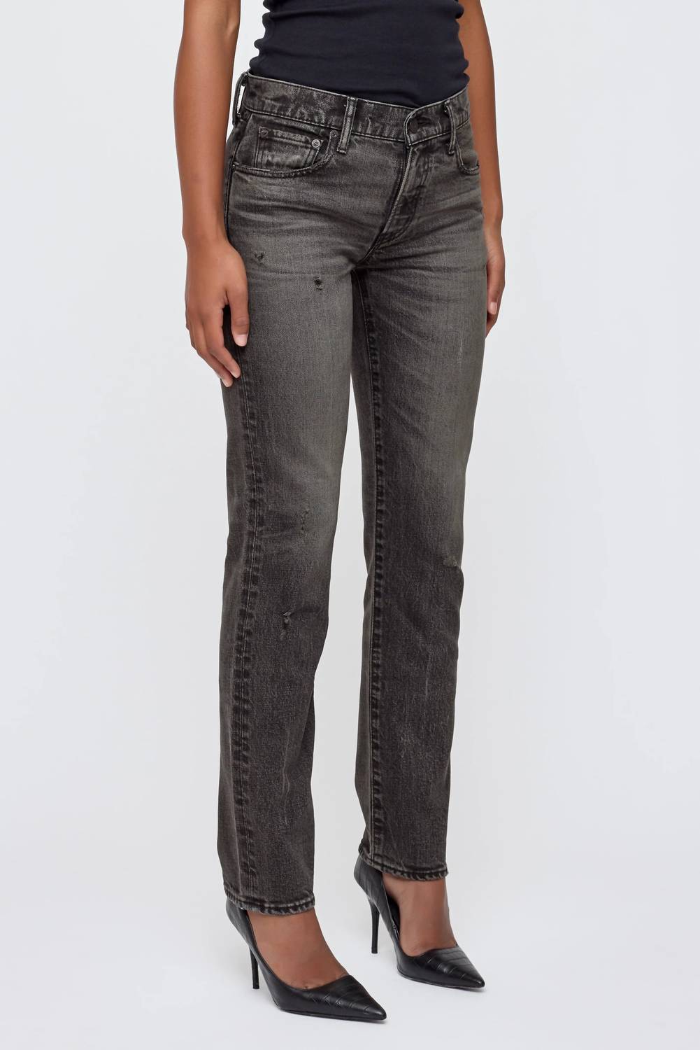Moussy - Bellview Slim Straight Denim Jean