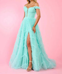 Rachel Allan - Glitter Tulle Prom Dress