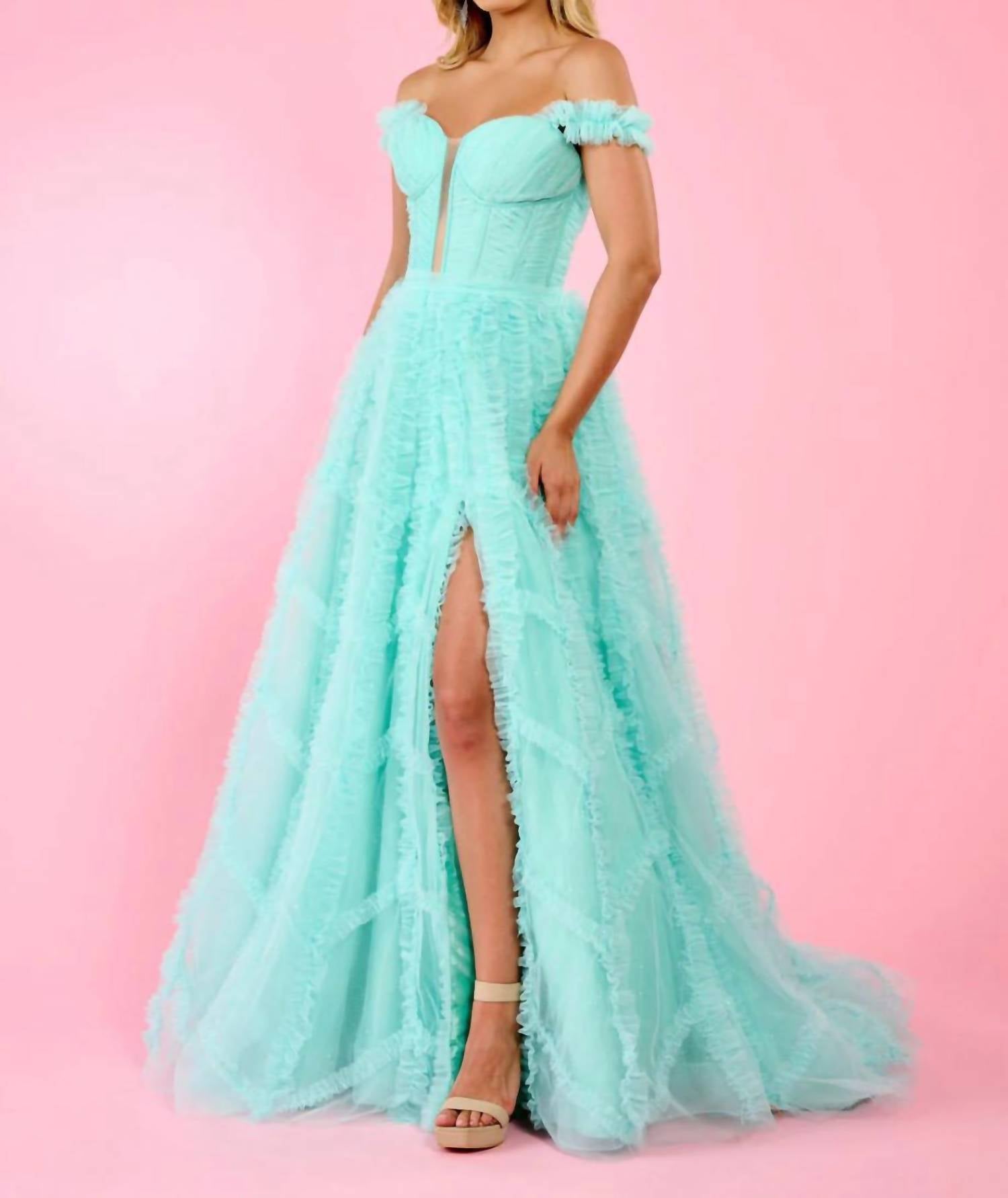 Rachel Allan - Glitter Tulle Prom Dress