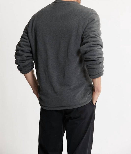 Jachs New York - Union Sherpa Lined Recycled Jacquard Henley Sweater