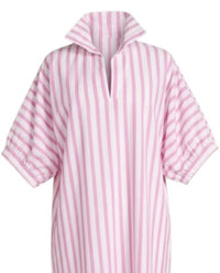 ADRIENNE Women's Blakely Ten Stripe Dress in pink - women's dress - detail view