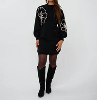 Esqualo - Tape Flower Mini Dress