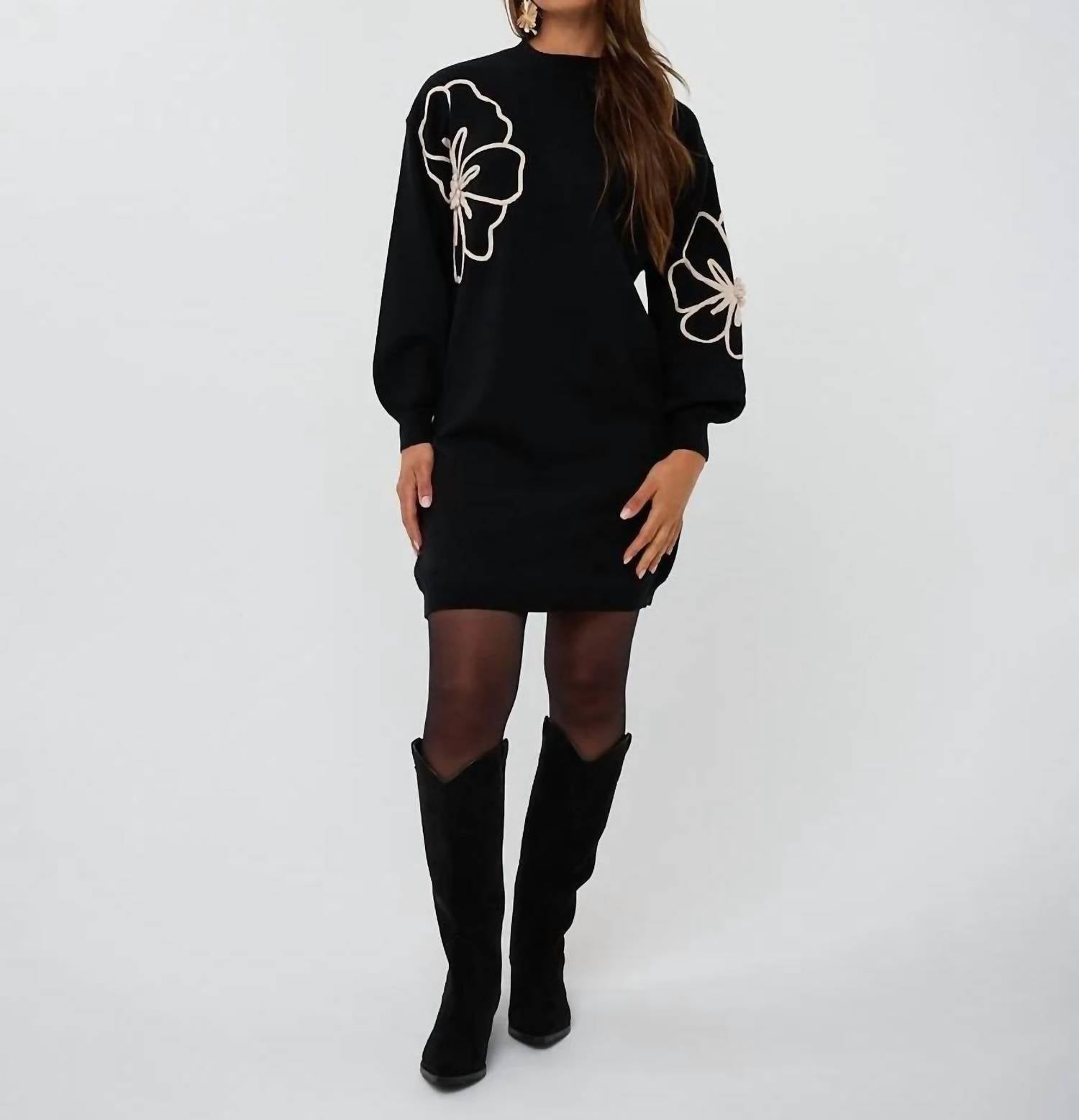 Esqualo - Tape Flower Mini Dress