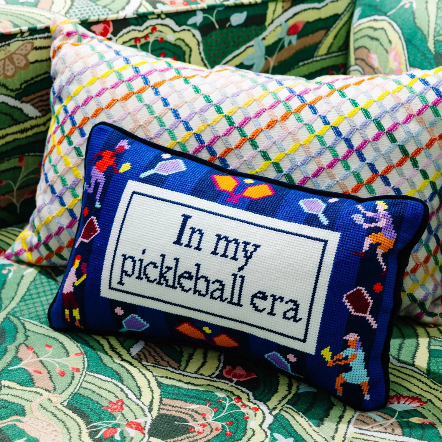 Furbish Studio - In My Pickleball Era Needlepoint Pillow