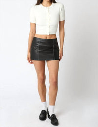Olivaceous - Bella Short Sleeve Knit Cardigan