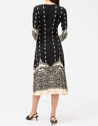 Johnny Was BELLAMY MIDI DRESS in lilith - women's dress - alternate view