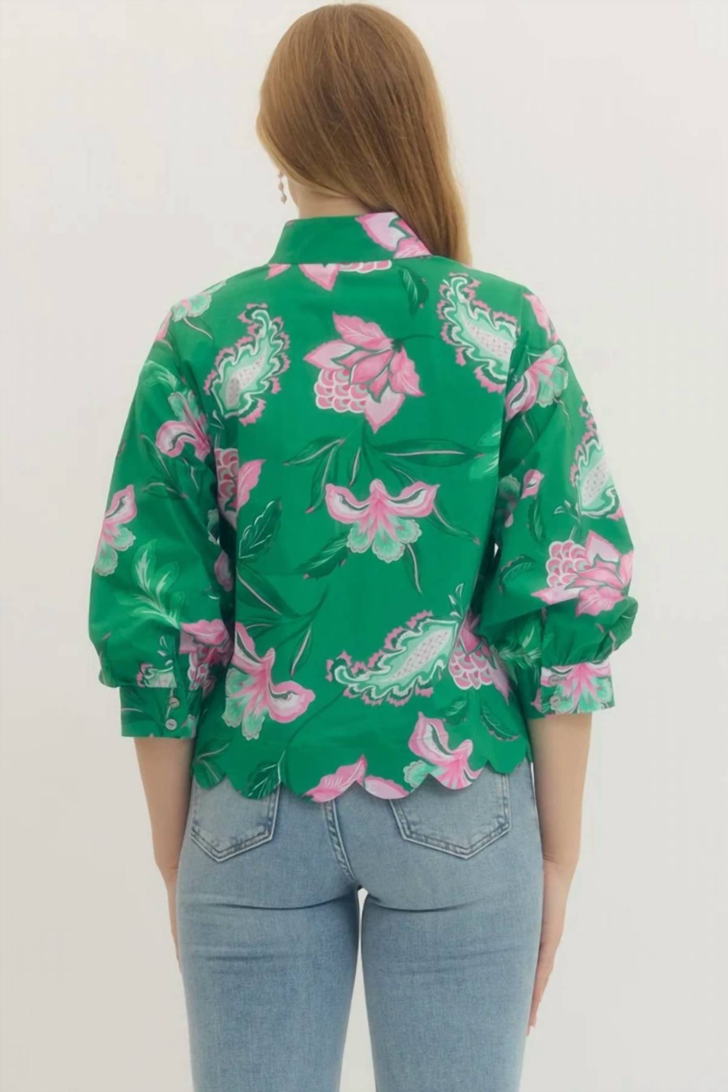 Entro - Garden Party Puff Sleeve Top