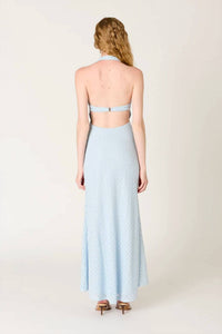 Nia - Pluma Halter Crochet Maxi Dress