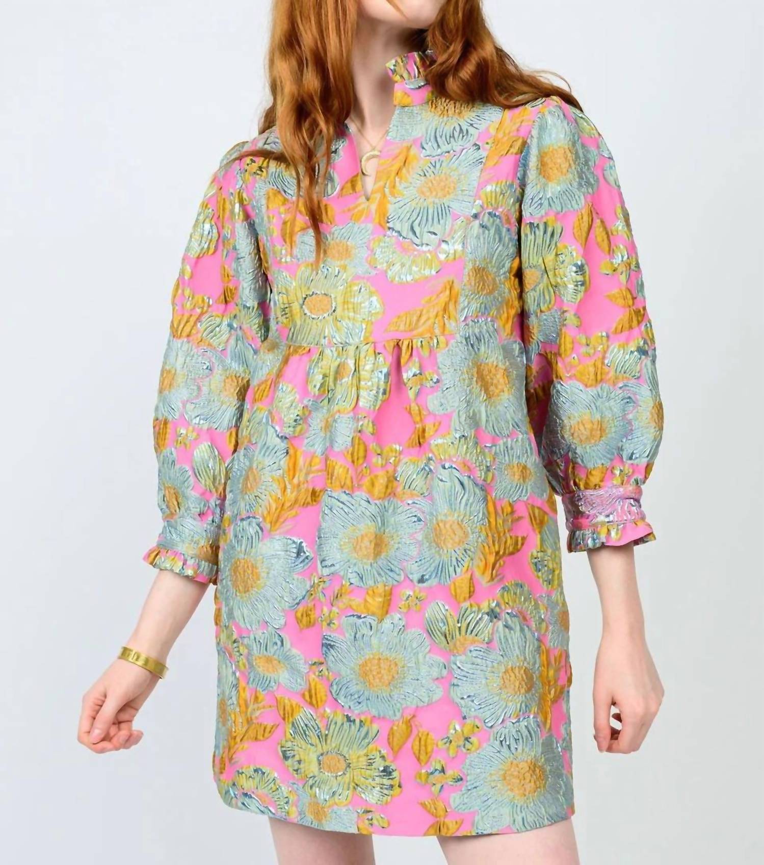 Sister Mary - Floral Brocade Dress