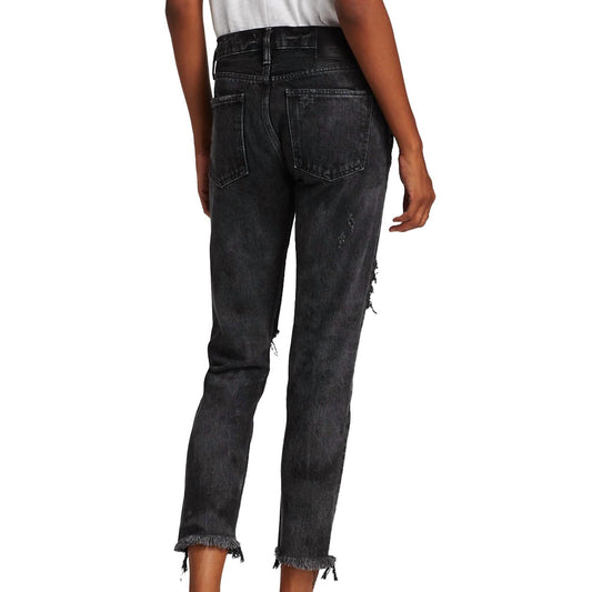 Moussy - Bettie Distressed Tapered Jeans