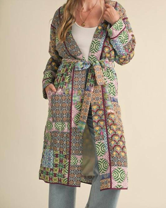 &Merci - Patchwork Print Long Jacket
