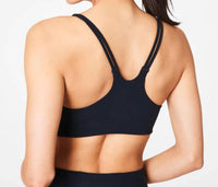 Spanx Low Impact Sports Bra in black - women's intimate - detail view