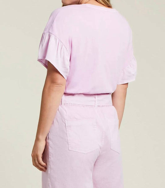 Tribal - Crew Neck Drop Shoulder with Frill Tee