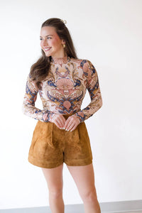 Farm Rio - Sea Garden Scarf Jersey Blouse