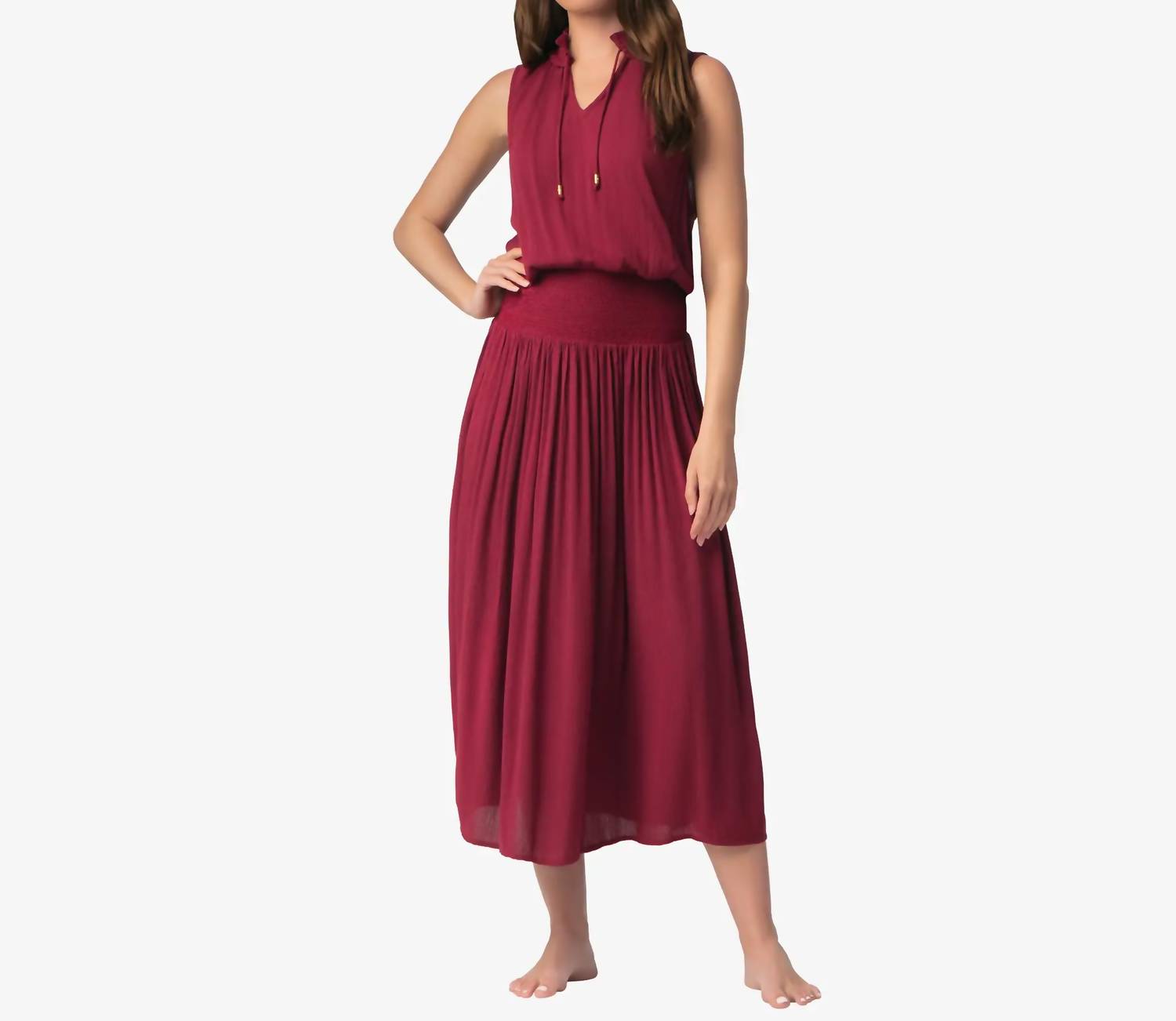Helen Jon - Sleeveless Smocked Dress