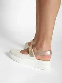 Wonders - Women's Comb Leather Platform Shoes