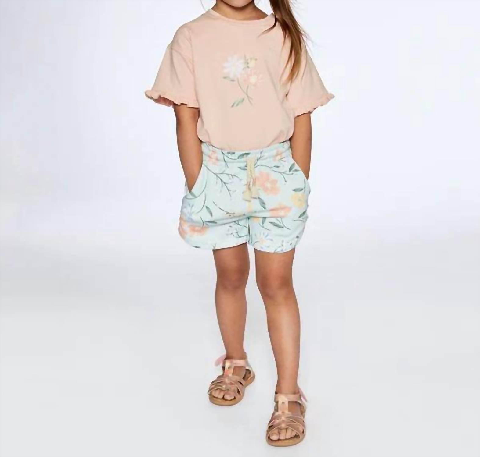 Deux Par Deux - Kids' Floral French Terry Short