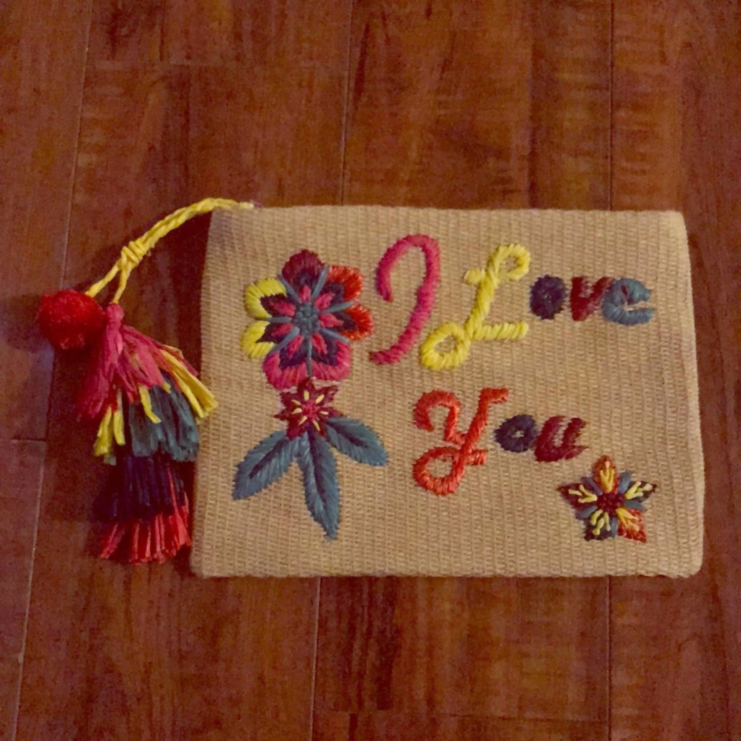 Guadalupe Design - Women's I Love You Pouch Bag