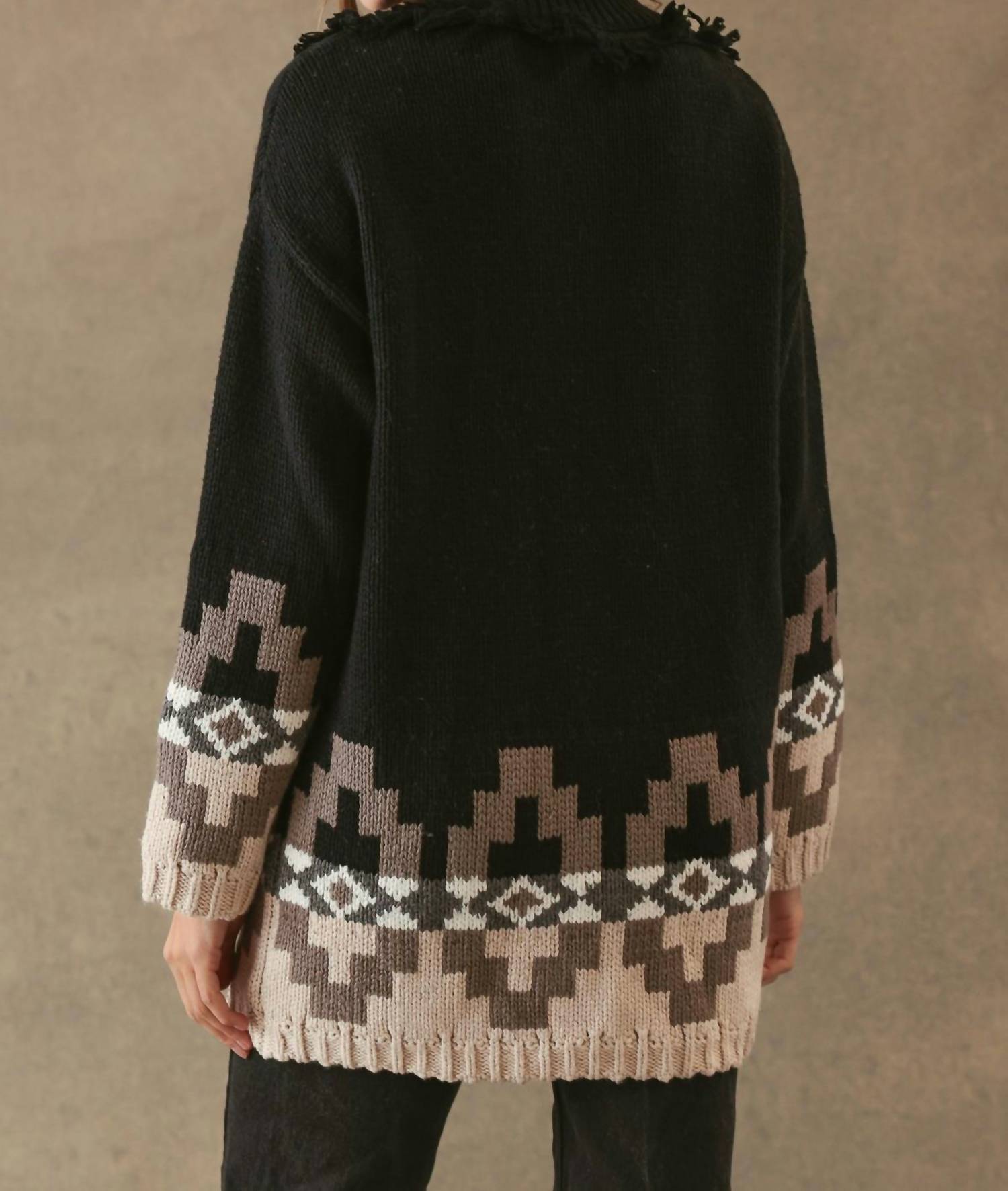 27 Miles Malibu - Demeree Cardigan With Southwestern Pattern