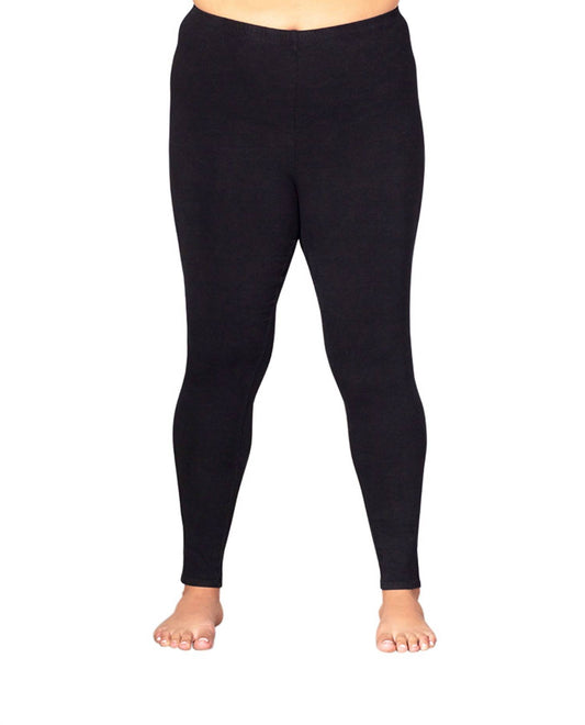 On The Plus Side - Plus Size Cotton Jersey Full Length Leggings