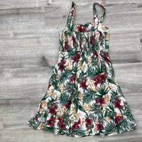 Kori - Women's Tropical Printed Ruffle Wrap Mini Dress