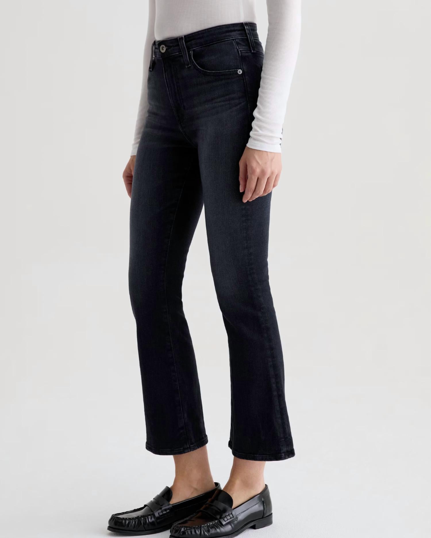 AG Jeans Farrah Boot Crop Jean in glitch - women's jeans - alternate view