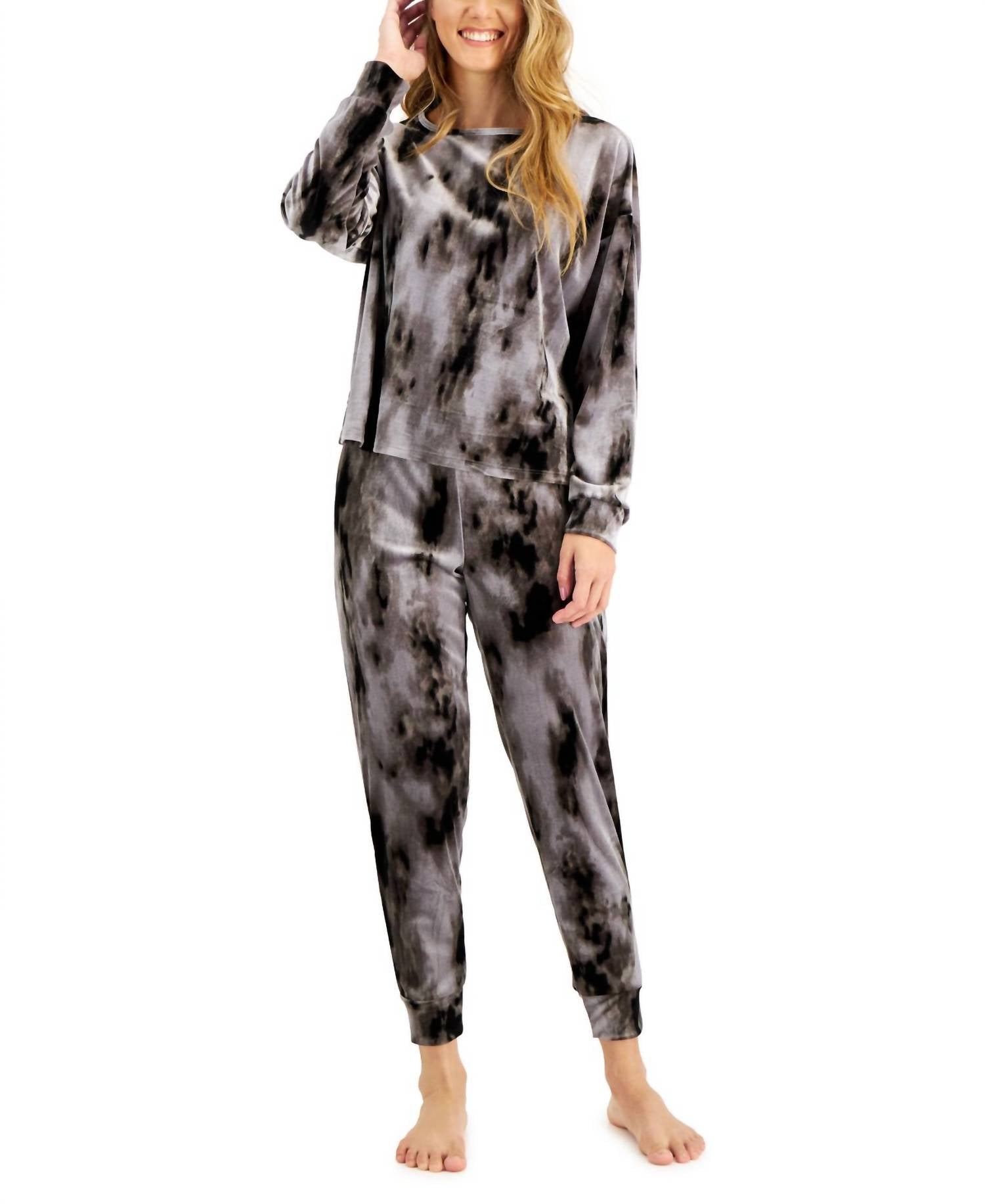 Jenni By Jennifer Moore - Tiedye Long Sleeve Top and Jogger Set