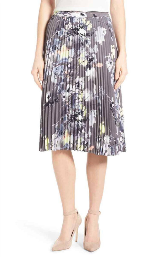 Emerson Rose - Floral Print Pleated Midi Skirt